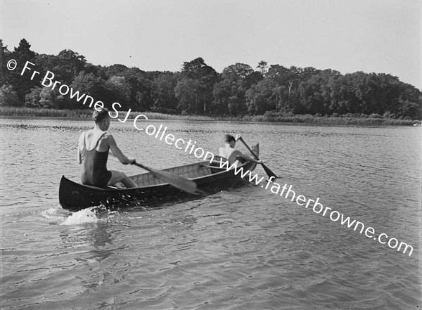 AT FRITTON DECOY JOHN & HUGH TAYLOR IN CANOE